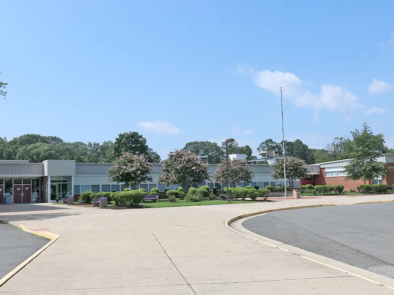 Unity Braxton Middle School building entrance